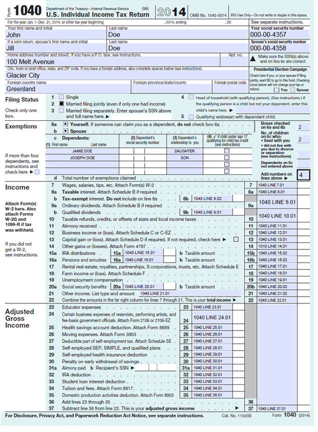 tax services unlimited 2016 federal tax form